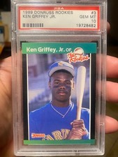 ~HIGH-END PSA 10 DONRUSS ROOKIES KEN GRIFFEY JR 1989 ROOKIE NICE LOOKING CARD