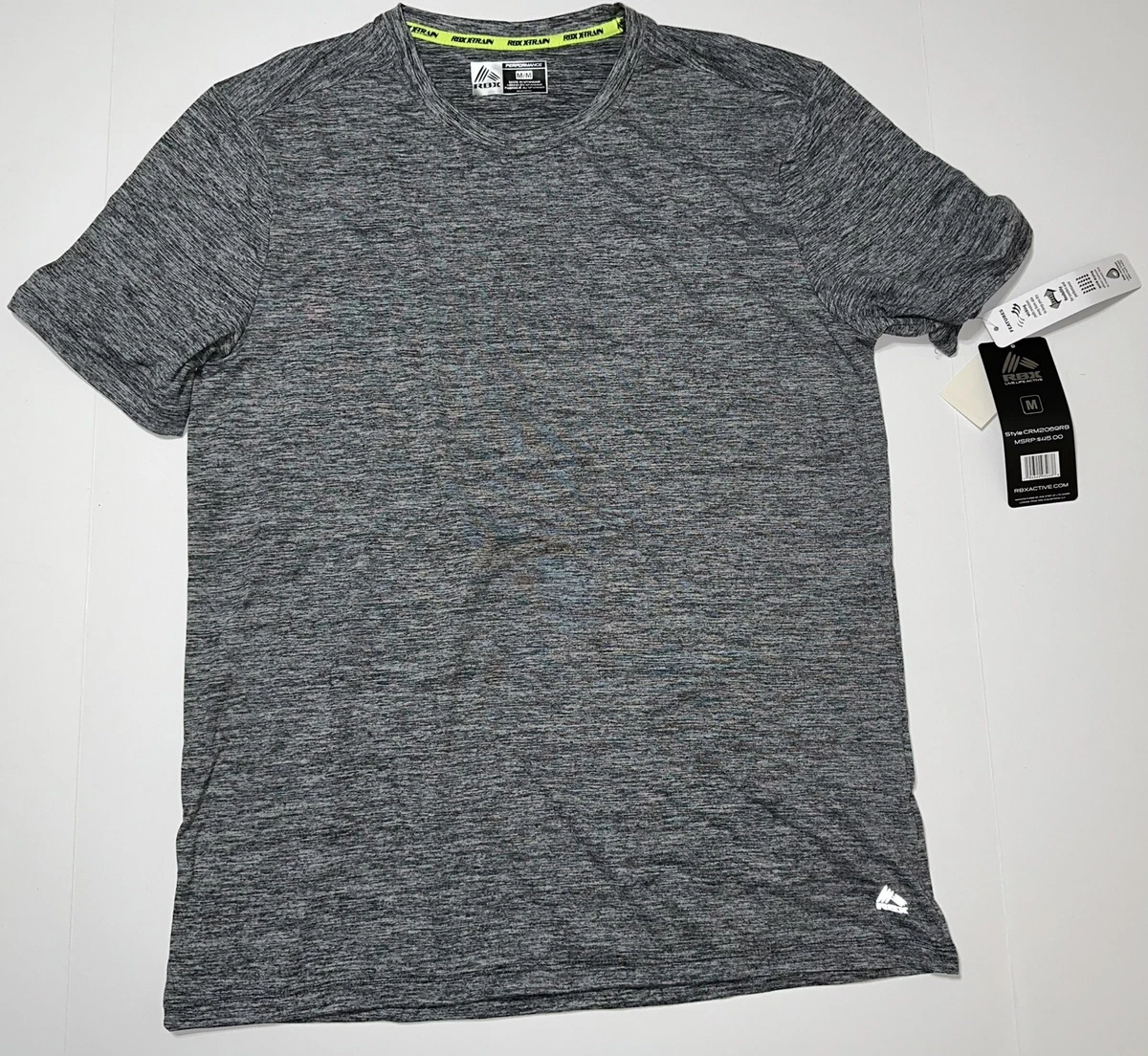 RBX X Train Performance T shirt Gray Crew Neck Men s Medium NWT