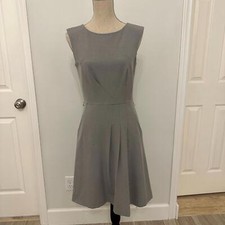 Calvin Klein Light Gray Fit/Flare Sleeveless Dress