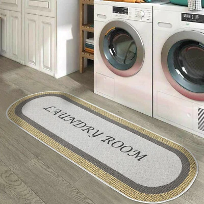 SUSSEXHOME Washable Laundry Room Rug Runner - 70 % Cotton Kitchen Floor Mat