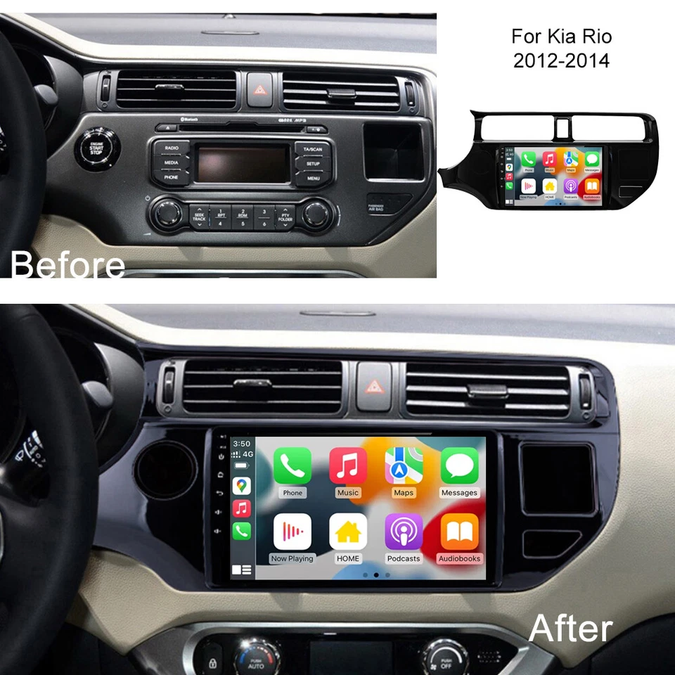 Apple Carplay 64GB For Kia Rio K3 2012-14 Android 13 Car Stereo Radio Wifi Navi - Image 3 of 4