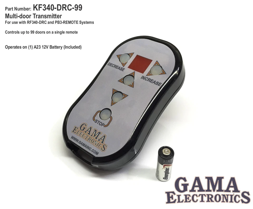 Multi-Door Transmitter for PB3-REMOTE GAMA Electronics Overhead Door Control
