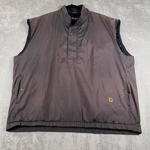 Veste Coupe-vent FootJoy DryJoys Homme – 1/4 Zip, Doublée, Kaki, Taille S