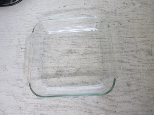 Vintage PYREX 222 Clear Square Casserole Brownie Baking Dish 8”x8”x2”