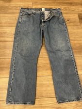 VTG Levis 501 Jeans Mens 40x30 Blue Light Wash Straight Leg Fit Button Fly