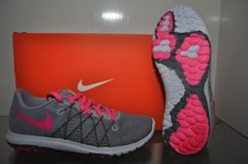 Nike Girls Flex Fury 2 Running Shoe 820287 002 Grey/Pink NIB