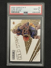 2009-2010 KOBE BRYANT PANINI ROOKIES & STARS GOLD STARS PSA 10 POP 13 RARE