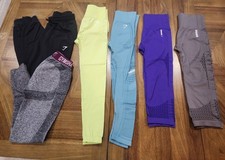 Gymshark Leggings Sz Small Set 5 High Waist Workout Sports Crop Sweatpants