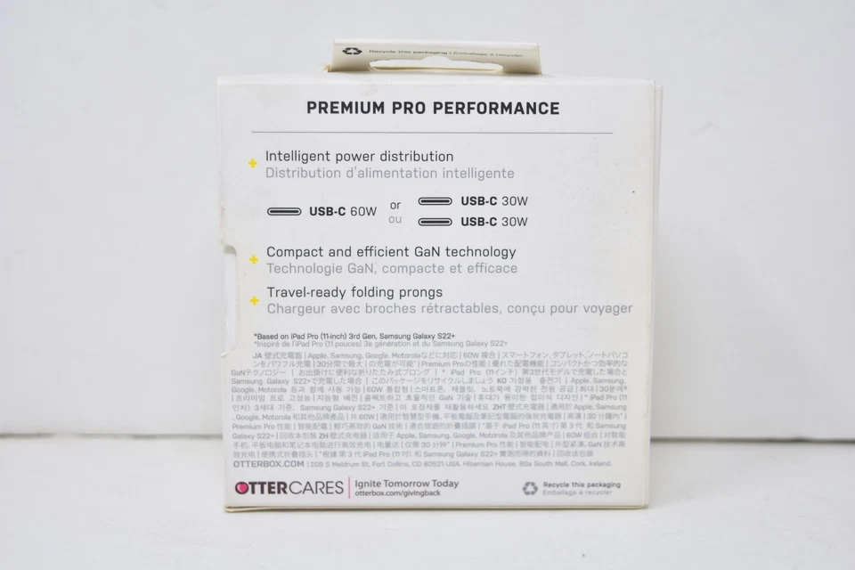 Cargador rápido OtterBox Premium Pro 60w GaN doble puerto USB-C ¡Nuevo!! Foto 2 de 4