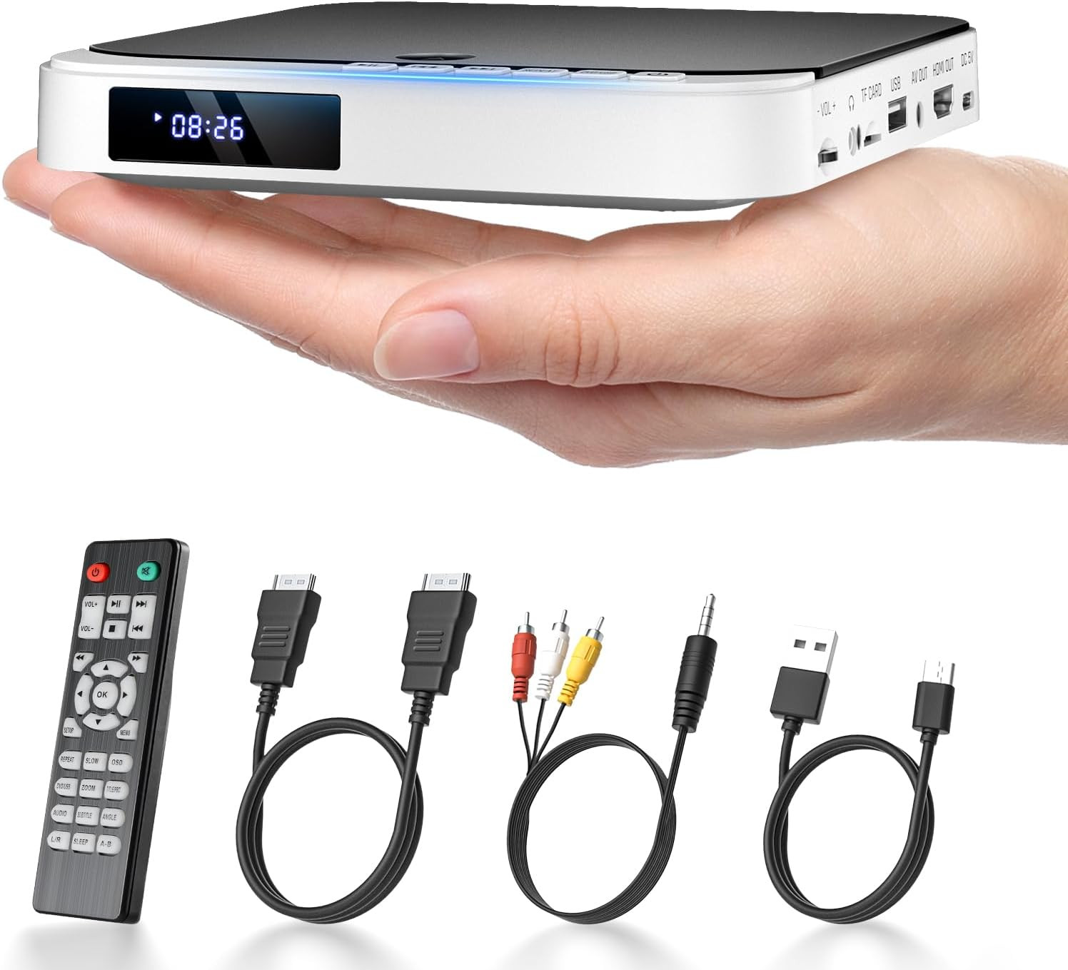 Lettore DVD per TV HDMI Compatto | Mini Player Multi Regione 1080p