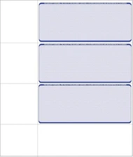 Computer Check Paper - Blank Personal Wallet Checks 3 on a Page - Compatible ...