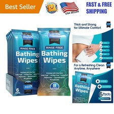 Gentle Aloe Body Wipes - Extra Large Rinse-Free Adult Bathing Wipes 80 Count 