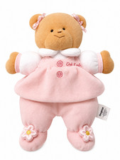 Vintage 2000 Baby Oshkosh B  Gosh Pink Bear Plush Stuffed Baby Girl Lovey RARE 8  
