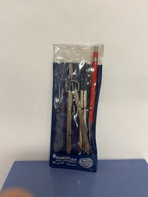 Staedtler Mars Masterbow Drafting Compass Set 551 63 WP Germany w/ Pouch