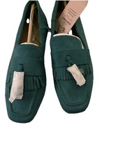 Brand New Tu Sole Comfort ladies  Loafer Shoes Size 4 Green Faux Suede