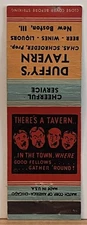 Duffy's Tavern New Boston IL Illinois Vintage Matchbook Cover