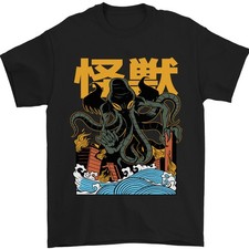 Cthulhu Japanese Anime Kraken Mens T-Shirt 100 Cotton