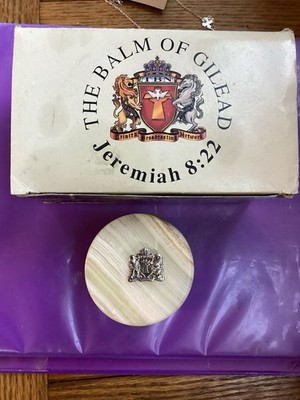 The Balm of Gilead Vintage Ivory Alabaster Trinket Box With Balm Never Opened