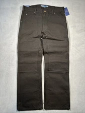 Polo Ralph Lauren Mens Stirrup Carpenter Canvas Double Knee Relaxed Jeans Black