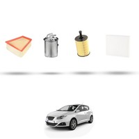 Hoffcar Set Service - 4 Filter FüR Seat Ibiza III 1.4 Tdi 51Kw Von 2005 Al 200
