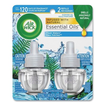 Air Wick 79717PK 0.67 oz Scented Oil Refill - Fresh Water (2/PK) New