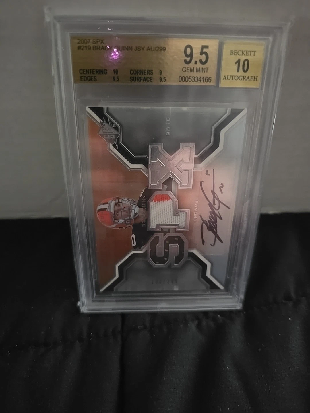 Brady Quinn Spx #219 Signed Jersey