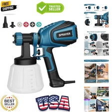 Paint Sprayer, 700W HVLP Spray Gun with Cleaning & Blowing Joints, 4 Nozzles ...
