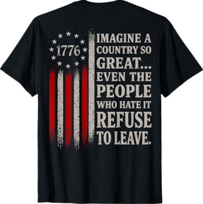 Retro Imagine A Country So Great (ON Back) for Men Women T-Shirt
