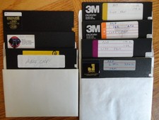 Vintage Lot of 7 Floppy Disk 5.25 ASP ABAS AOK 3M Maxell Double Density Discs