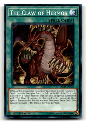 LEDD-ENA23 The Claw of Hermos : Common UNL Edition YuGiOh Card
