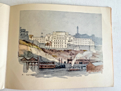 1940's The Capital of Scotland Booklet w/ 14 Color Illustrations of Edinburgh