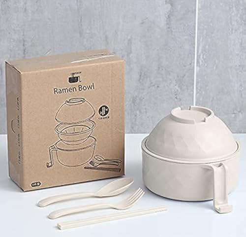 Ramen Cooker Ramen Bowl Set with Chopsticks 33oz Microwave Noodle Bowl Black - Picture 1 of 27