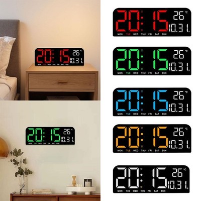 Big LED Large Digital Clock Large LED Display Modern with Date Temperature and