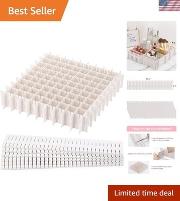 40Pcs Grid Drawer Dividers, Adjustable Drawer Organizer for Socks, Underwear,...