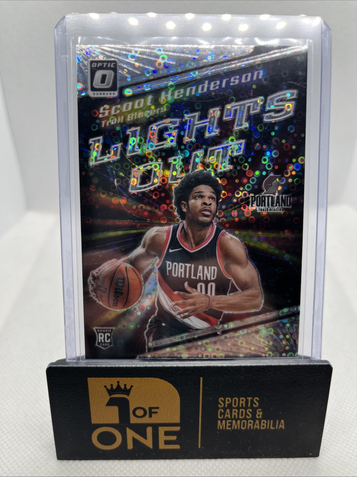 2023-24 Optic - Lights Out Disco - Scoot Henderson RC - Blazers