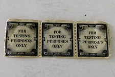 US #TD107 Test coil strip of 3, Mint/NG/Poor, crease on gum side, space filler