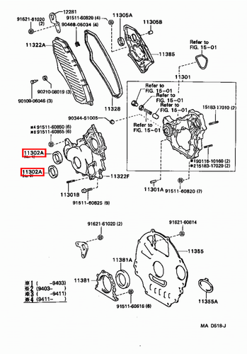 Genuine LandCruiser HDJ78 HDJ101 HDJ100 1HD Timing Cover Crankshaft Oil Seal - Picture 20 of 20