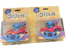 Disney Stitch Pull-Back Vehicle Toy Buggy Car And Space Rocket Ages 3 New