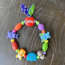 Nuby Safari Friends Baby Teether Toy 3 Months Silicone Zoo Anumals
