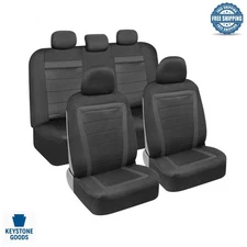 Universal Fit FreshMesh Car Seat Covers with Charcoal Accent - Full Set
