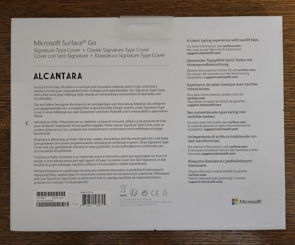 Microsoft Surface GO Signature Type Cover  officiel ALCANTARA Rouge Neuf  - Photo 2/2