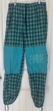 Think Pink Vintage Plaid Pants Size Large L Unisex 100 Cotton Active Wear Rare