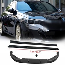 For BMW G30 540i M Sport M550i Car Front Bumper Lip Spoiler+ Side Skirt Splitter