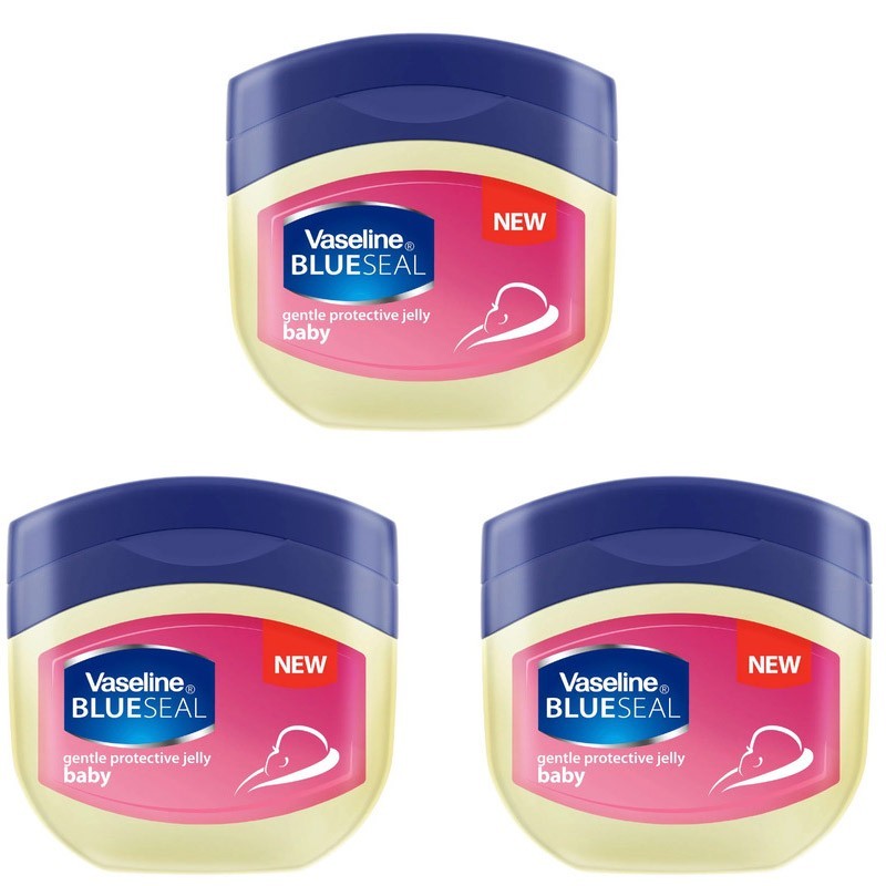 3 x Vaseline Petroleum Jelly Baby Gentle Protective Jelly, 100ml/3.38 oz