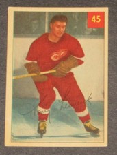 1954-55 Parkhurst Premium Card - Detroit Red Wings  TONY LESWICK  - Ex-Mint