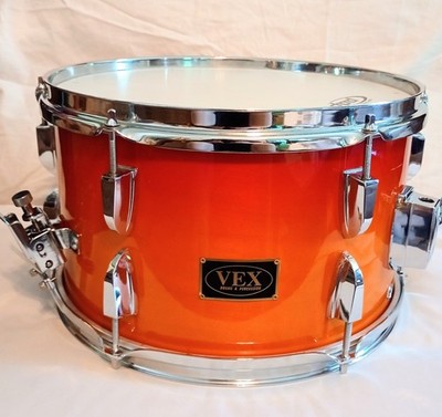 VEX CUSTOM SNARE DRUM 13''/7.5'' 6L TANGERINE LACQUER - FREE SHIP TO C-USA!