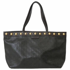 Gucci Shoulder Bag Studded Tote Brown 207291