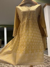 Pakistan Indian Designer SanaSafinaz Shalwar Kameez ChikanKari Embroidery Cotton
