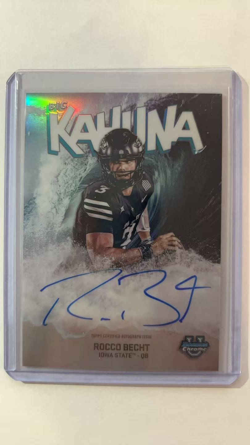2025 Bowman Chrome U ROCCO BECHT BIG KAHUNA *ON-CARD* Auto SSP Case Hit RARE QB