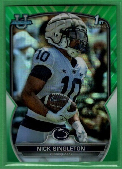 2022 Bowman U Nick Singleton Green Refractor /99 #87